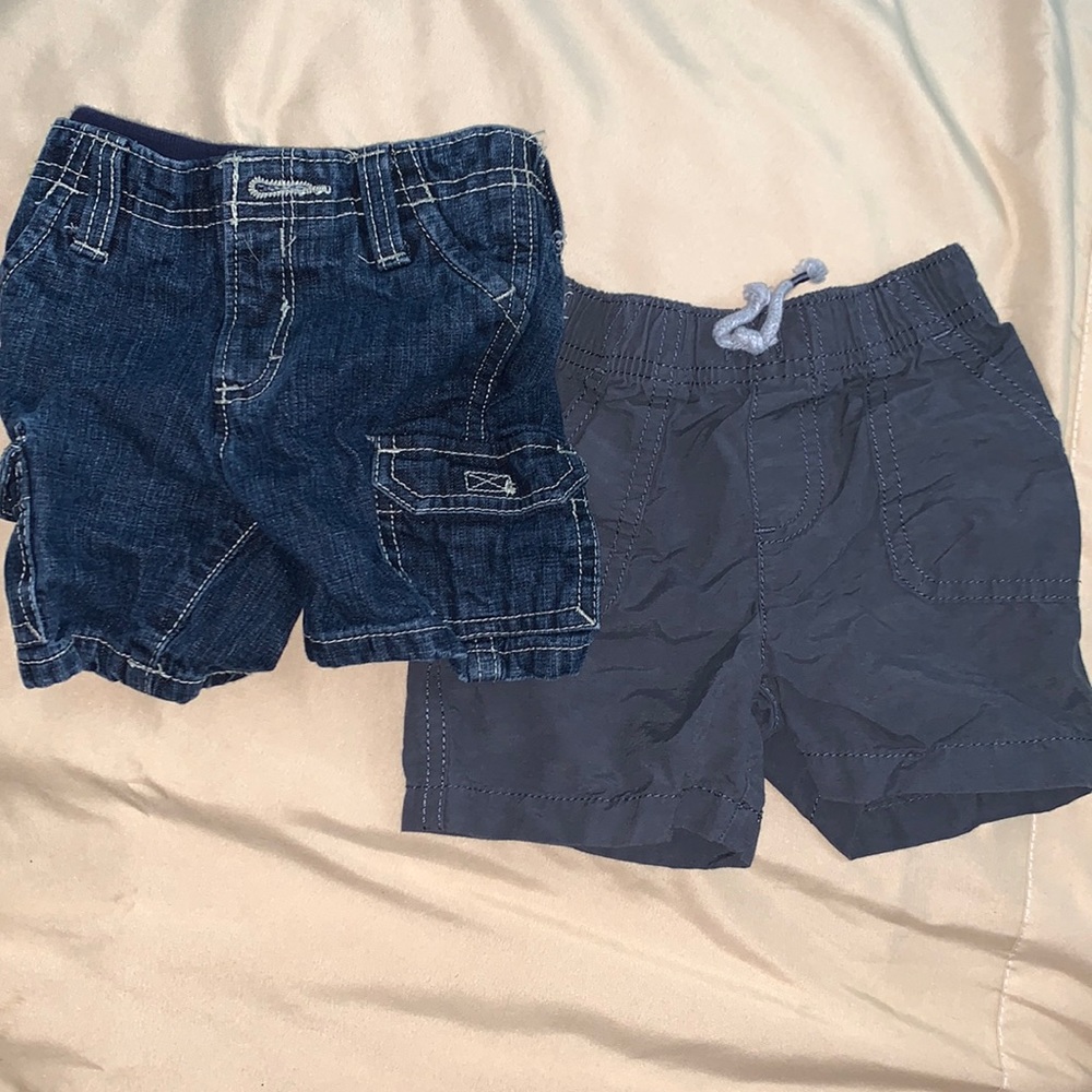 2 pairs boys 12m shorts.